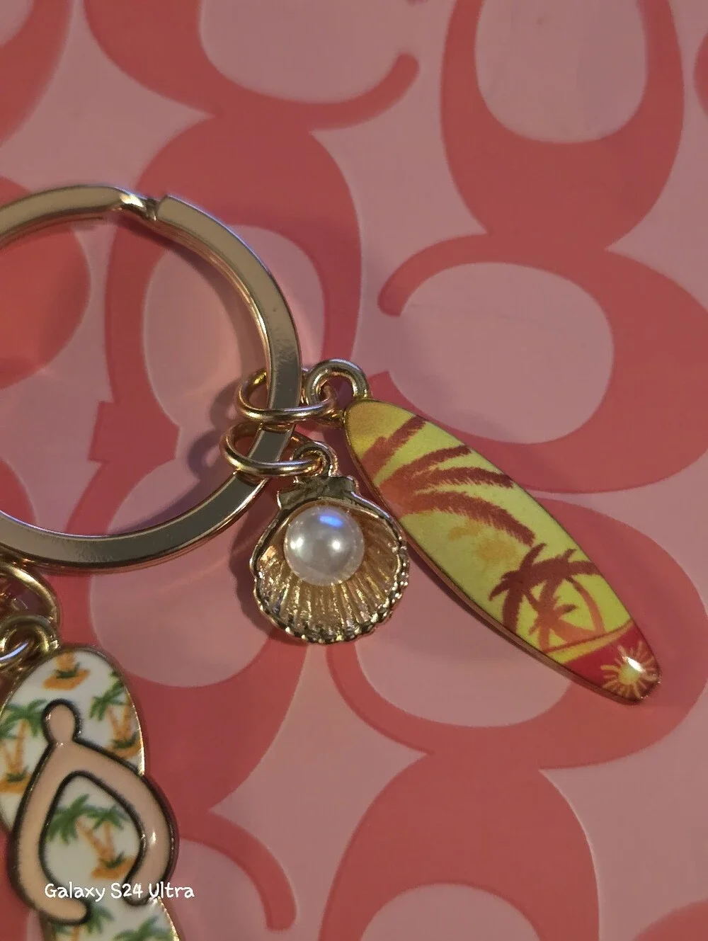 Beach Theme Bag Charm/ Keychain NEW